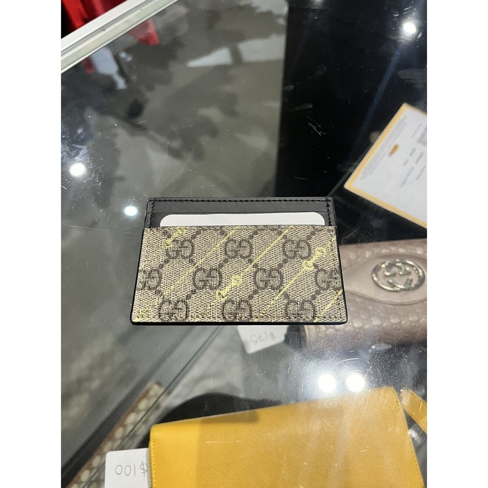 Gucci Brown Leather Guccissima Horsebit Pattern Card Holder NWOT
